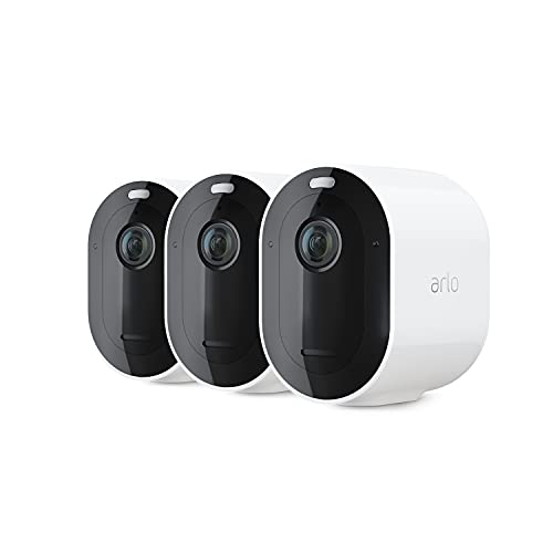 Arlo Pro 4 Spotlight Camera - 3 Pack - Wireless Security, 2K Video & HDR,...