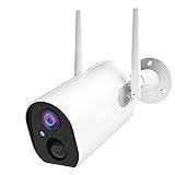 Wireless Outdoor Security Camera, 1080P Rechargeable Battery Powered...