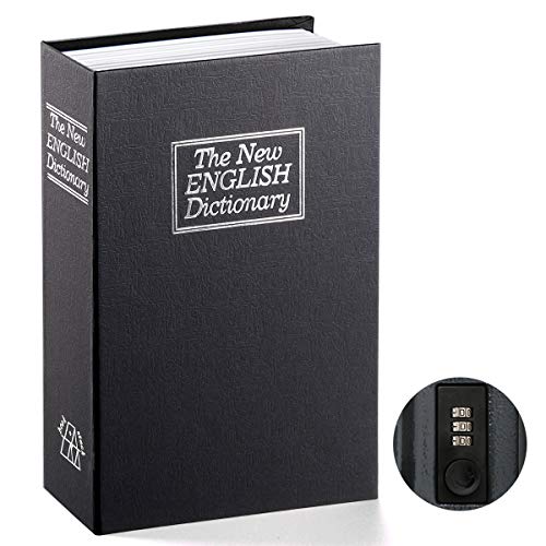 Book Safe with Combination Lock - Jssmst Home Dictionary Diversion Metal...