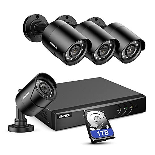 ANNKE 8CH H.265+ 5MP Lite Surveillance Security Camera System with 4pcs...