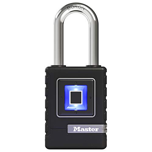 Master Lock 4901DLH Fingerprint Lock Heavy Duty Outdoor Biometric Padlock,...