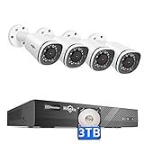 Hiseeu 4K PoE Security Camera System, 8CH 8MP Home Surveillance NVR System...