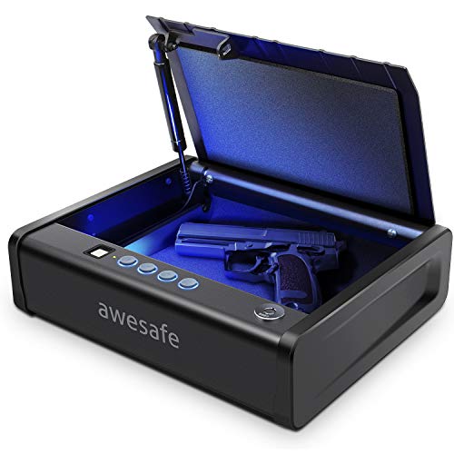 awesafe Gun Safe with Fingerprint Identification and Biometric Lock