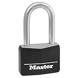 Master Lock 141DLF Covered Aluminum Padlock with Key, Black