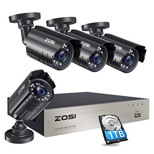 ZOSI 1080P Security Camera System with 1TB Hard Drive H.265+ 8CH 5MP Lite...