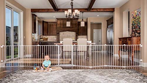 Regalo 192-Inch Super Wide Adjustable Baby Gate and Play Yard, 4-In-1,...