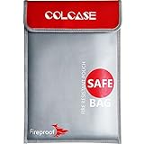 COLCASE Fireproof Document Bag (2000 ℉ )15 x 11 Inches Silicone Coated...