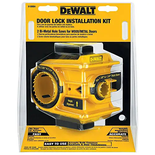 DEWALT Door Lock Installation Kit, Bi-Metal (D180004)