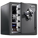 SentrySafe SFW123DSB Fireproof Safe and Waterproof Safe with Dial...