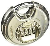 BRINKS 173-80051 Stainless Steel Resettable Combination Discus Padlock, 80...