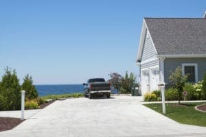 our drive way with a fully functional alarm security system