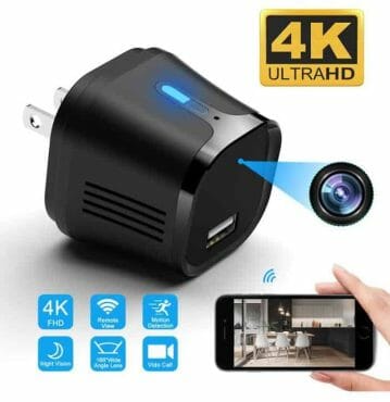 4k FHD USB Charger Wifi IP Camera