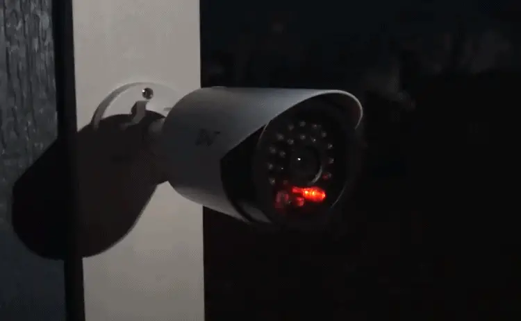 security camera red lights