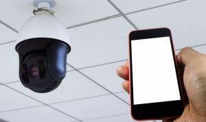 security camera on mobile app
