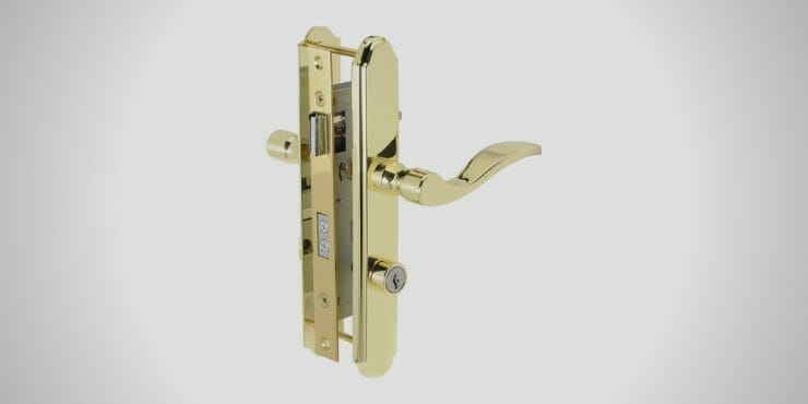 Wright Products VMT115PB Brass Serenade Style Mortise Set