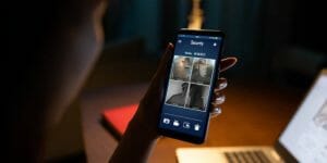 security camera in mobile app