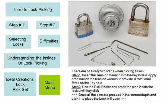 lock picking procedure