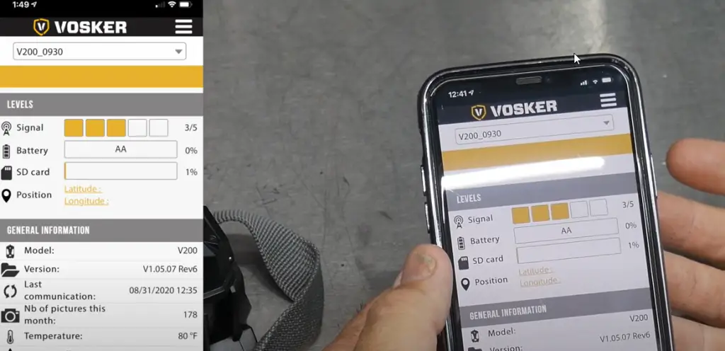 vosker v200 lte gui