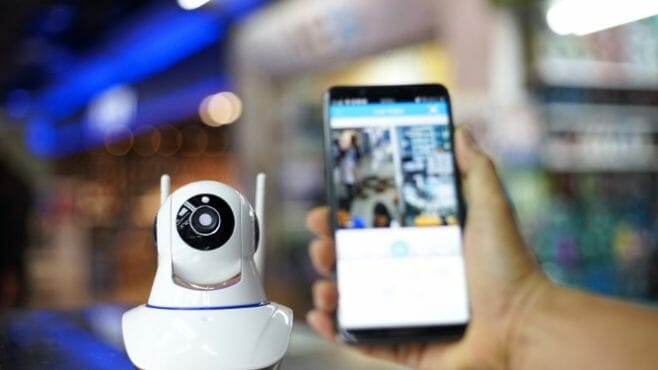 viewing security camera via phone
