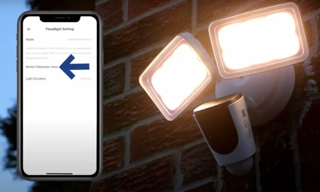 lorex floodlight motion detection setting on phone app