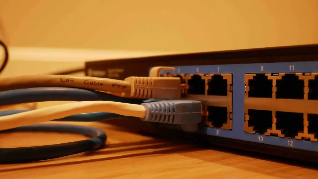 LAN cables to router