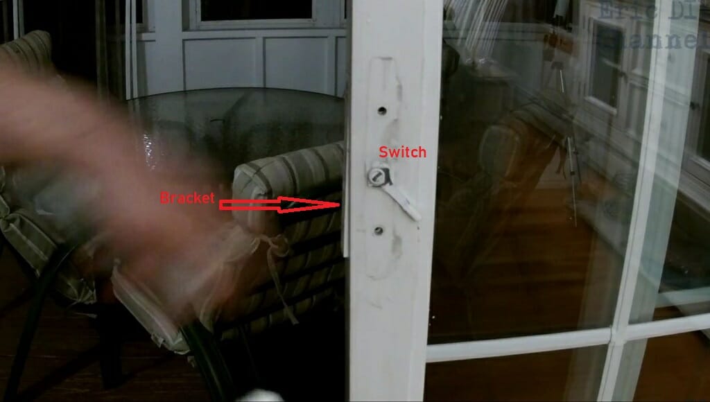 bracket and switch of a sliding door