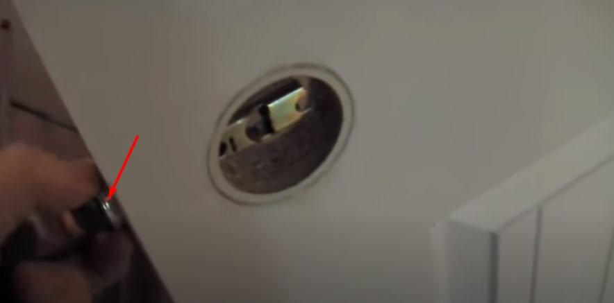 inserting into the tiny hole