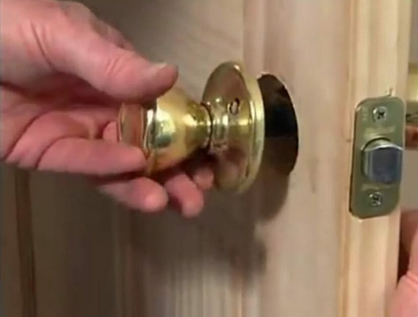 setting the door knob