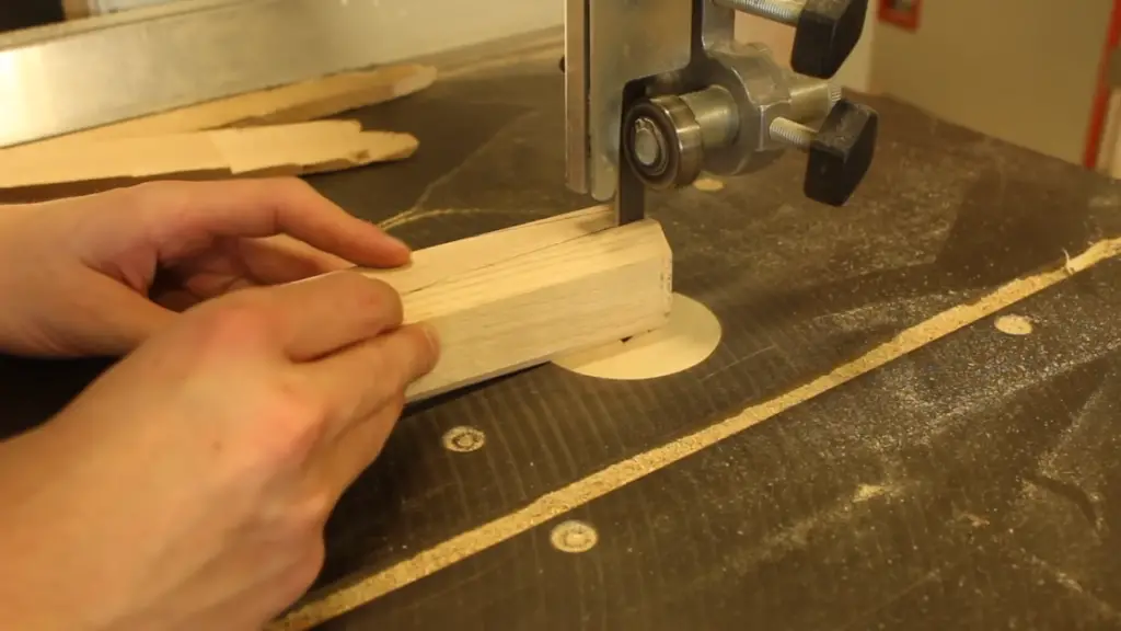 wood being cut