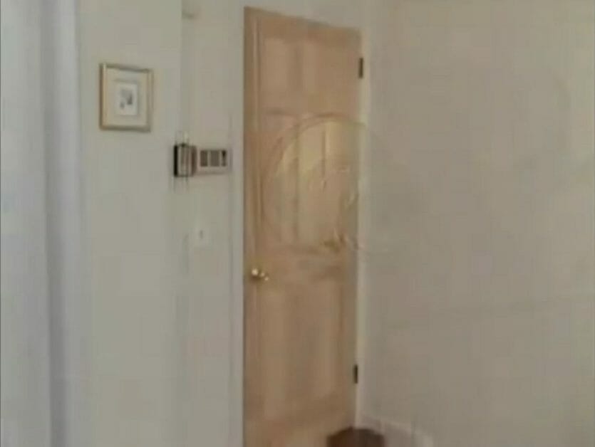 wooden door with doorknob